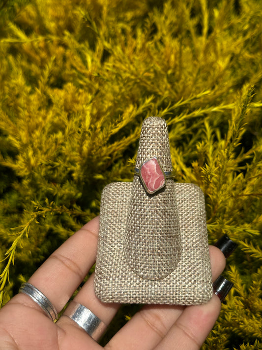 Rhodochrosite ring