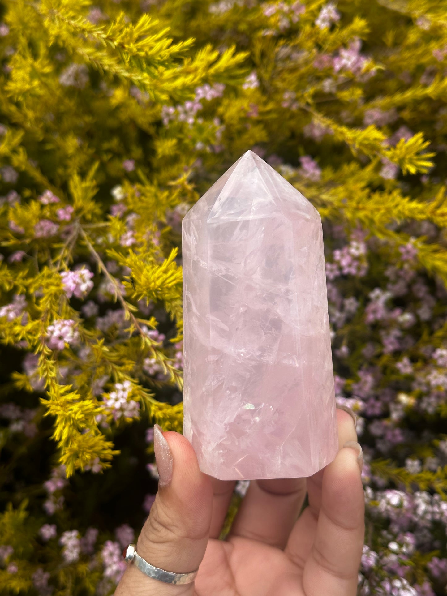 Gemmy Rose Quartz tower