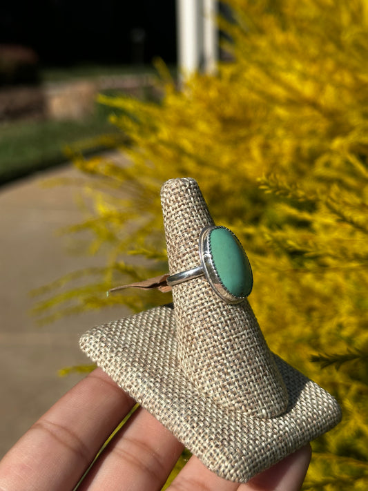 Oval King Mountain Turquoise ring