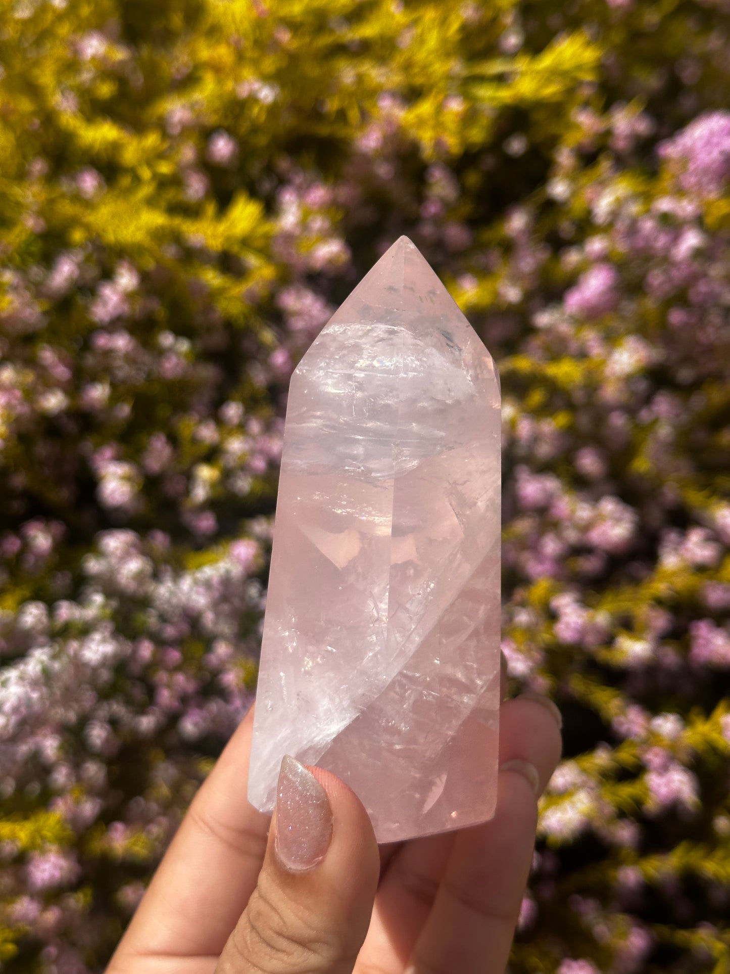 Gemmy Rose Quartz tower