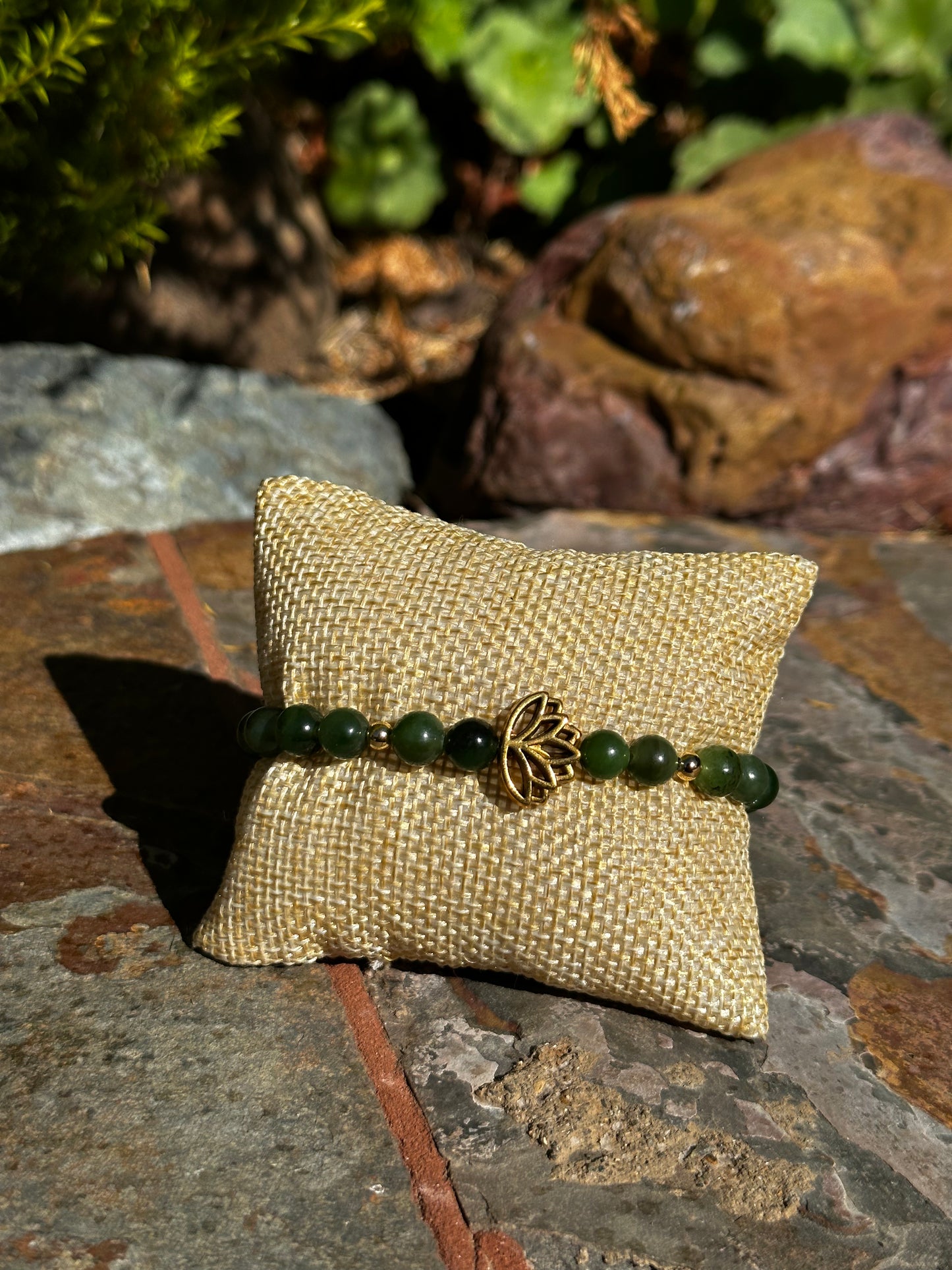 Jade Lotus Bracelets