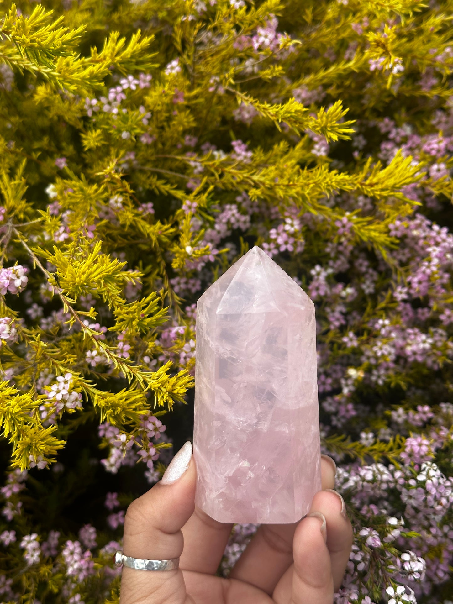 Gemmy Rose Quartz tower