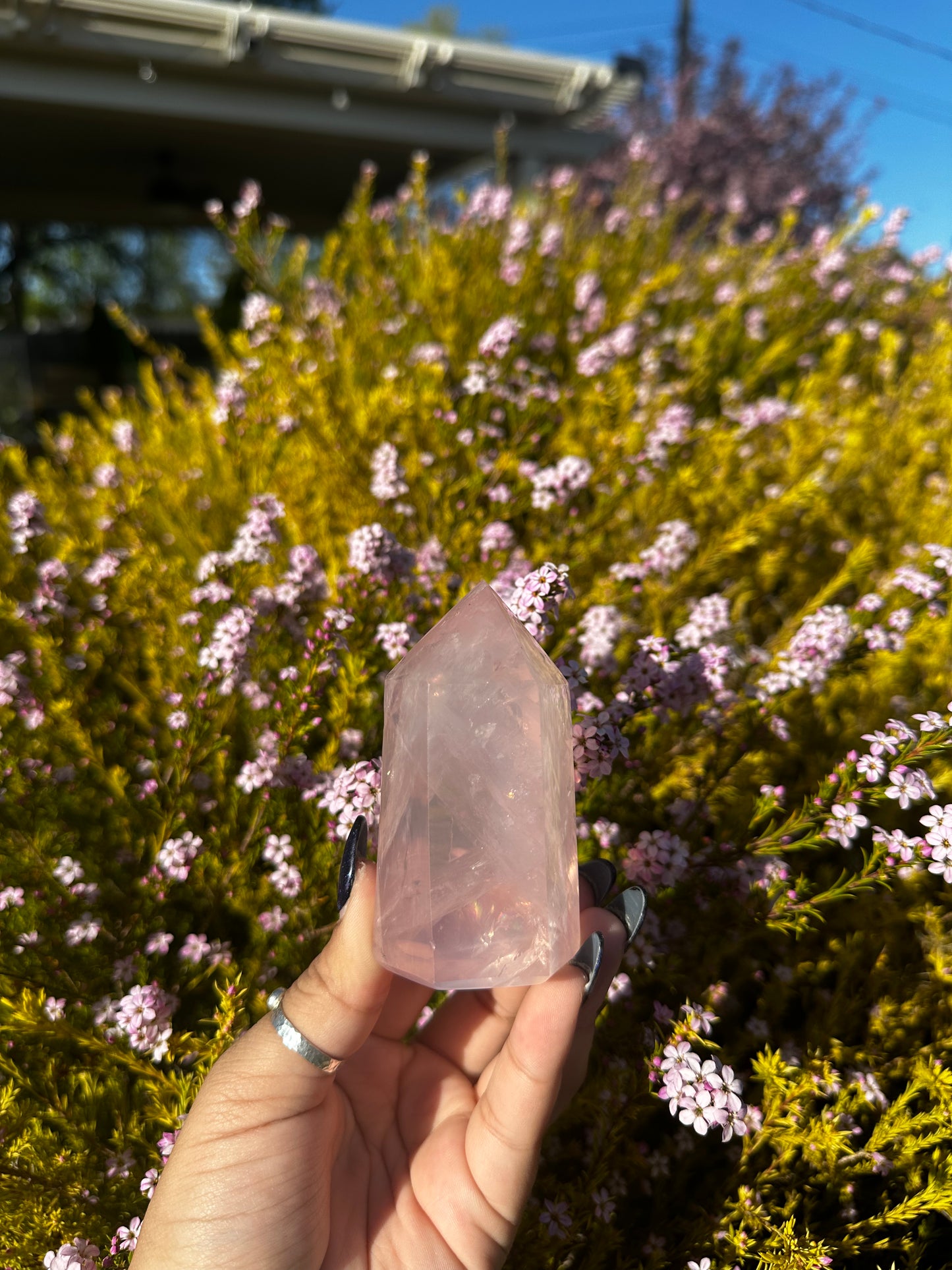 Gemmy Rose Quartz tower