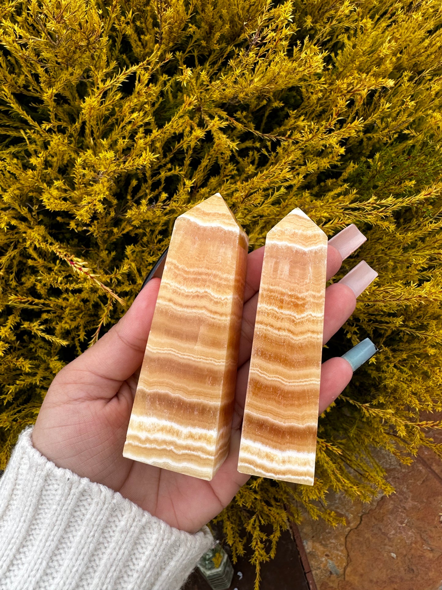 Large Orange Calcite towers